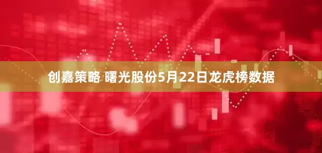 创嘉策略 曙光股份5月22日龙虎榜数据